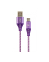 GEMBIRD CC-USB2B-AMCM-1M-PW Gembird premium kabel USB-C 2.0 (AM/CM) metalowe wtyki, oplot, 1m, fiolet/biały - nr 1