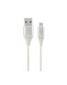 GEMBIRD CC-USB2B-AMmBM-1M-BW2 Gembird premium kabel micro USB 2.0 AM-MBM5P(metalowe wtyki,oplot) 1m,srebrn/bia - nr 1