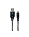 GEMBIRD CC-USB2B-AMmBM-1M-BW Gembird premium kabel micro USB 2.0 AM-MBM5P(metalowe wtyki,oplot) 1m,czarny/bia - nr 2