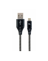 GEMBIRD CC-USB2B-AMmBM-1M-BW Gembird premium kabel micro USB 2.0 AM-MBM5P(metalowe wtyki,oplot) 1m,czarny/bia - nr 4