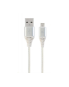 GEMBIRD CC-USB2B-AMmBM-2M-BW2 Gembird premium kabel micro USB 2.0 AM-MBM5P(metalowe wtyki,oplot) 2m,srebrn/bia - nr 2
