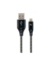 GEMBIRD CC-USB2B-AMmBM-2M-BW Gembird premium kabel micro USB 2.0 AM-MBM5P(metalowe wtyki,oplot) 2m,czarny/bia - nr 2
