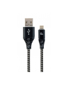 GEMBIRD CC-USB2B-AMmBM-2M-BW Gembird premium kabel micro USB 2.0 AM-MBM5P(metalowe wtyki,oplot) 2m,czarny/bia - nr 6