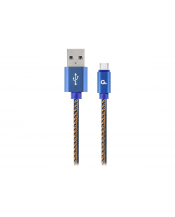 GEMBIRD CC-USB2J-AMCM-1M-BL Gembird kabel USB -C (metalowe wtyki, oplot nylonowy w kolorze denim - jeans) 1m