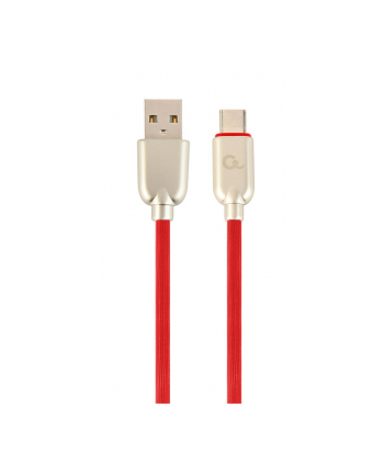GEMBIRD CC-USB2R-AMCM-1M-R Gembird kabel USB-C 2.0 (AM/CM) metalowe wtyki, kabel gumowany, 1m, czerwony