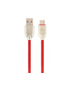 GEMBIRD CC-USB2R-AMCM-1M-R Gembird kabel USB-C 2.0 (AM/CM) metalowe wtyki, kabel gumowany, 1m, czerwony - nr 2