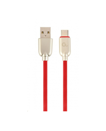 GEMBIRD CC-USB2R-AMCM-1M-R Gembird kabel USB-C 2.0 (AM/CM) metalowe wtyki, kabel gumowany, 1m, czerwony