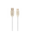 GEMBIRD CC-USB2R-AMCM-1M-W Gembird kabel USB-C 2.0 (AM/CM) metalowe wtyki, kabel gumowany, 1m, biały - nr 1