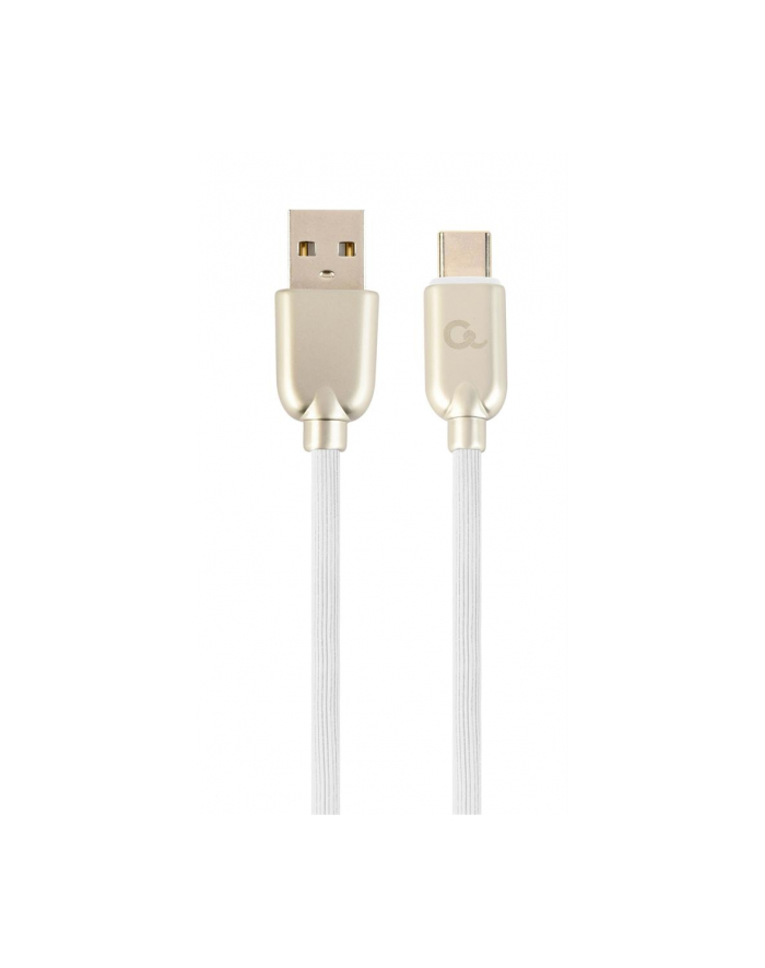 GEMBIRD CC-USB2R-AMCM-1M-W Gembird kabel USB-C 2.0 (AM/CM) metalowe wtyki, kabel gumowany, 1m, biały główny