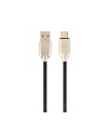 GEMBIRD CC-USB2R-AMCM-1M Gembird kabel USB-C 2.0 (AM/CM) metalowe wtyki, kabel gumowany, 1m, czarny - nr 1