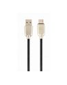 GEMBIRD CC-USB2R-AMCM-1M Gembird kabel USB-C 2.0 (AM/CM) metalowe wtyki, kabel gumowany, 1m, czarny - nr 2