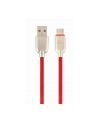 GEMBIRD CC-USB2R-AMCM-2M-R Gembird kabel USB-C 2.0 (AM/CM) metalowe wtyki, kabel gumowany, 2m, czerwony - nr 2