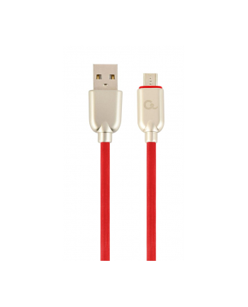 GEMBIRD CC-USB2R-AMmBM-2M-R Gembird kabel micro USB 2.0 AM-MBM5P (metalowe wtyki, kabel gumowany)2m,czerwony