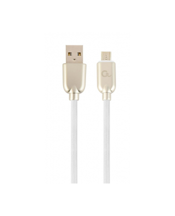 GEMBIRD CC-USB2R-AMmBM-2M-W Gembird kabel micro USB 2.0 AM-MBM5P (metalowe wtyki, kabel gumowany) 2m, biały