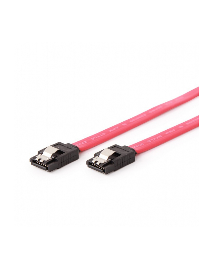 GEMBIRD CC-SATAM-DATA-0.3M Gembird kabel do dysków SATA DATA III (6GB/S) 30cm metalowe zatrzaski czerwony główny