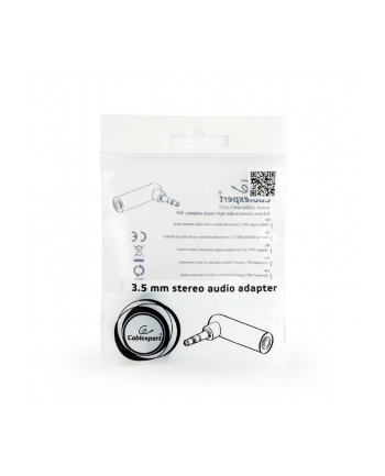 GEMBIRD A-3.5M-3.5FL Gembird adapter stereo 3.5mm kątowy 90°, czarny