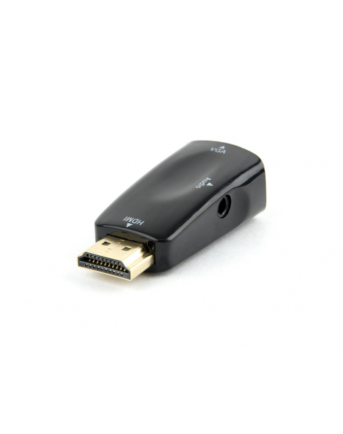 energenie (by gembird) ENERGENIE AB-HDMI-VGA-02 Gembird Konwerter sygnału HDMI do VGA z gniazdem mini Jack, czarny główny