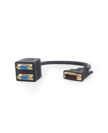 GEMBIRD A-DVI-2VGA-01 Gembird passive DVI-I male to dual VGA female adapter/splitter, 0.3m, black