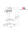 MACLEAN MC-661 Maclean MC-661 Profesjonalny stand wózek do telewizora na kółkach stolik 55kg - nr 4