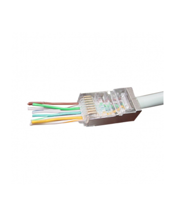 GEMBIRD LC-PTF-01/100 Gembird wtyk sieciowy RJ45 (100 sztuk) przelotowy FTP,8P8C,do drutów i linek