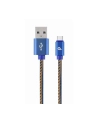 GEMBIRD CC-USB2J-AMCM-2M-BL Gembird kabel USB -C (metalowe wtyki, oplot nylonowy w kolorze denim - jeans) 2m - nr 2