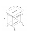 TECHLY 305694 Techly Biurko komputerowe Compact 600x450 z półką na klawiaturę buk/srebrne - nr 5