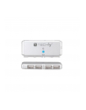 TECHLY 106114 Techly 4-Portowy hub USB 2.0 Hi-Speed 4x USB-A z kablem 55mm, srebrny - nr 1