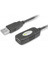 TECHLY 023646 Techly Przedłużacz kabel USB 2.0 aktywny USB A/USB A M/F 10m czarny - nr 1
