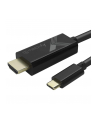 TECHLY 106312 Techly Kabel monitorowy adapter USB-C DP AltMode na HDMI 4K M/M 2m czarny - nr 11
