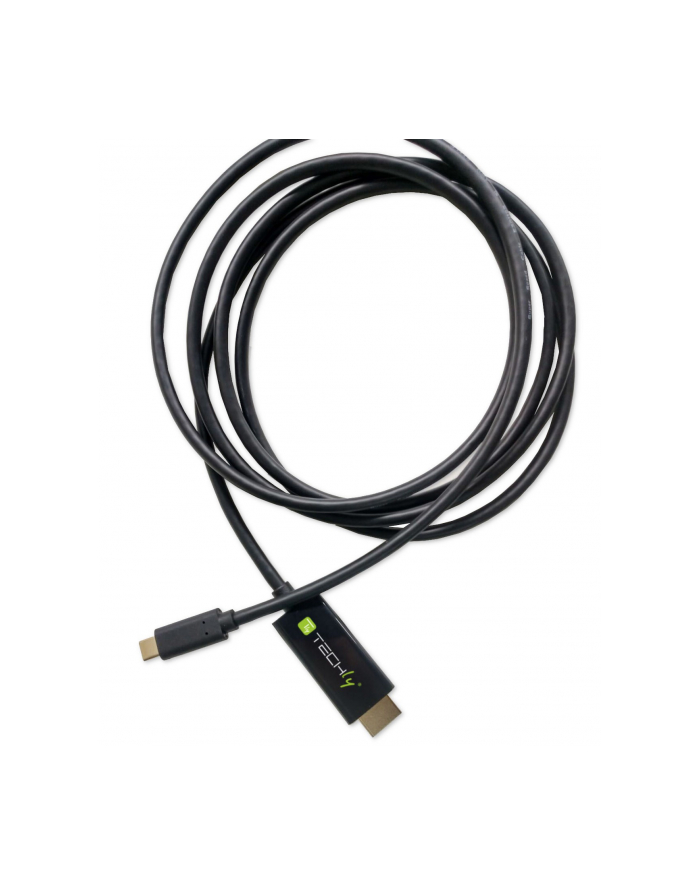 TECHLY 106312 Techly Kabel monitorowy adapter USB-C DP AltMode na HDMI 4K M/M 2m czarny główny