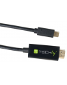 TECHLY 106312 Techly Kabel monitorowy adapter USB-C DP AltMode na HDMI 4K M/M 2m czarny - nr 3
