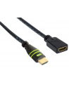 TECHLY 106824 Techly Kabel przedłużacz monitorowy HDMI-HDMI M/F 0,2m Ethernet 4K@60Hz czarny - nr 4