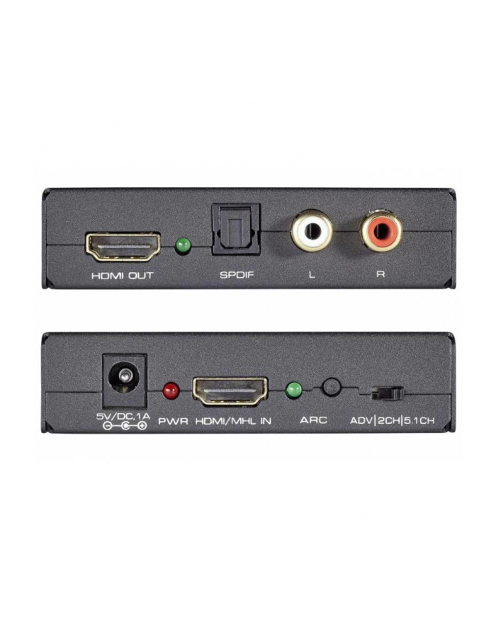 TECHLY 025732 Techly HDMI audio extractor RCA R/L SPDIF Toslink 2.0 CH / 5.1 CH główny