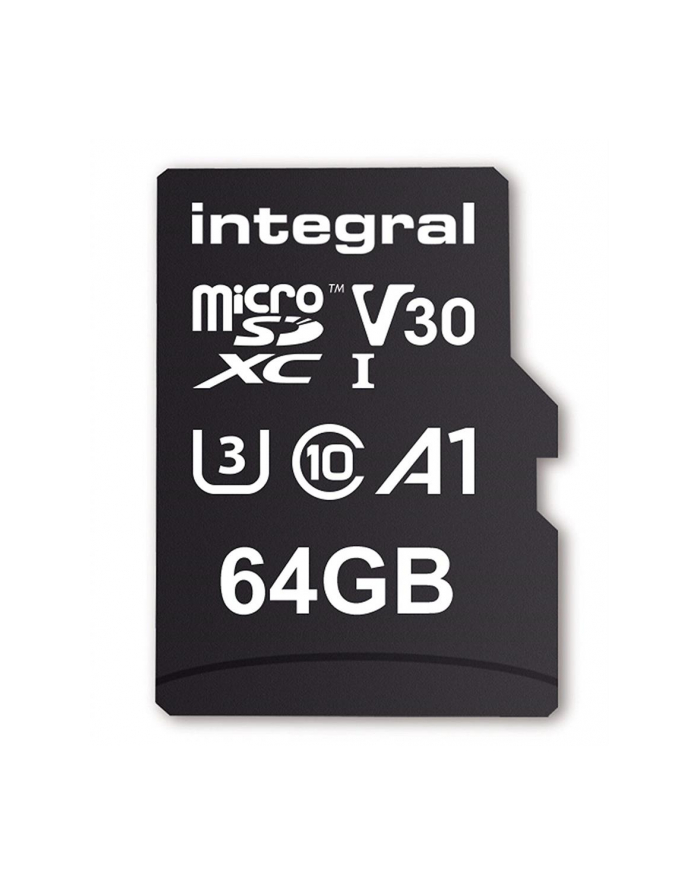 integral memory plc INTEGRAL INMSDX64G-100/70V30 Integral 64GB MICRO SDXC 70V30, R:100MB/s W:70MB/s U3 V30 + ADAPTER główny