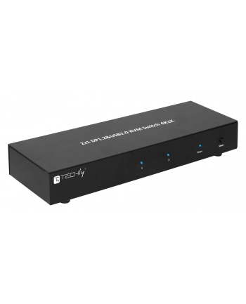 TECHLY 101928 Techly 2-portowy przełącznik KVM DisplayPort/USB 2x1 z podwójnym wideo i audio