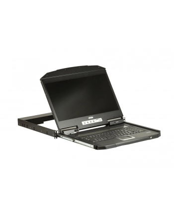 ATEN CL3700NW-ATA-AG ATEN 1U Ultra Short Depth Single Rail WideScreen LCD Console (USB / HDMI) 1920x1