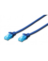 DIGITUS DK-1512-015/B Kabel Digitus patch cord UTP, CAT.5E, niebieski, 1,5m, 15 LGW - nr 2