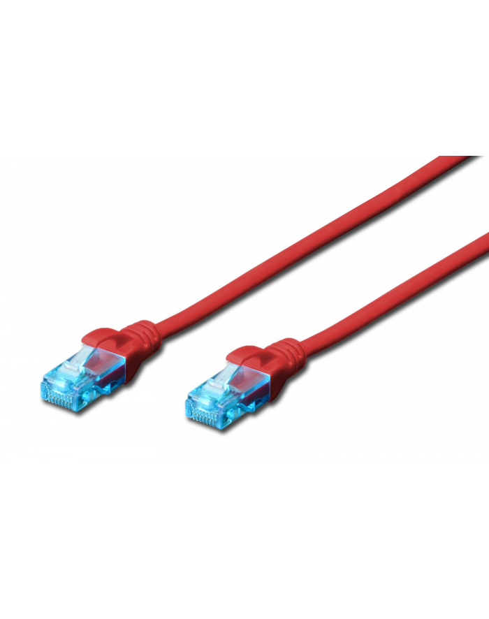 DIGITUS DK-1512-015/R Kabel Digitus patch cord UTP, CAT.5E, czerwony, 1,5m, 15 LGW główny