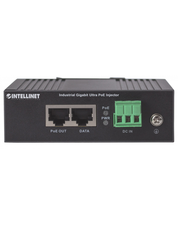 intellinet network solutions INTELLINET 561389 Intellinet Przemysłowy injektor Ultra PoE Gigabit, 1x 60W, IEEE 802.3at/af główny