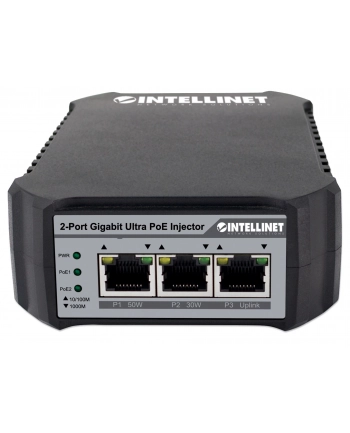 intellinet network solutions INTELLINET 561488 Intellinet Adapter zasilacz Ultra PoE 802.3at/af, 2 porty RJ45 GIGABIT, 30W/50W
