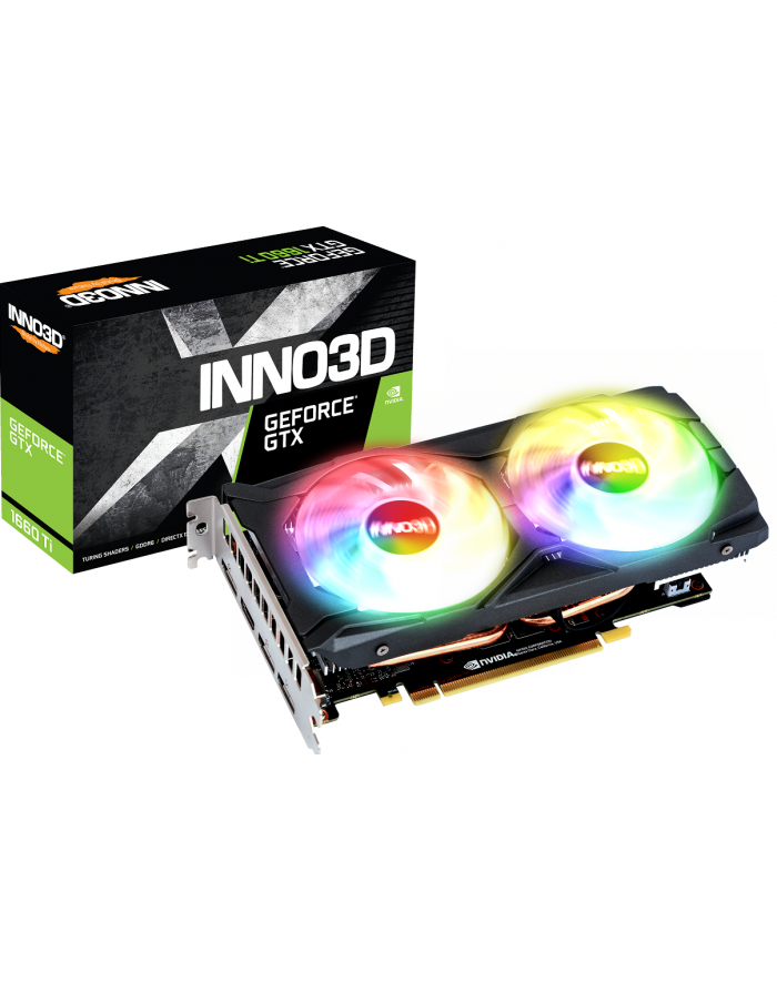 INNO3D N166T2-06D6X-1710VA15LB INNO3D GeForce GTX 1660 TI TWIN X2 OC RGB, 6GB GDDR6, HDMI, 3xDP główny