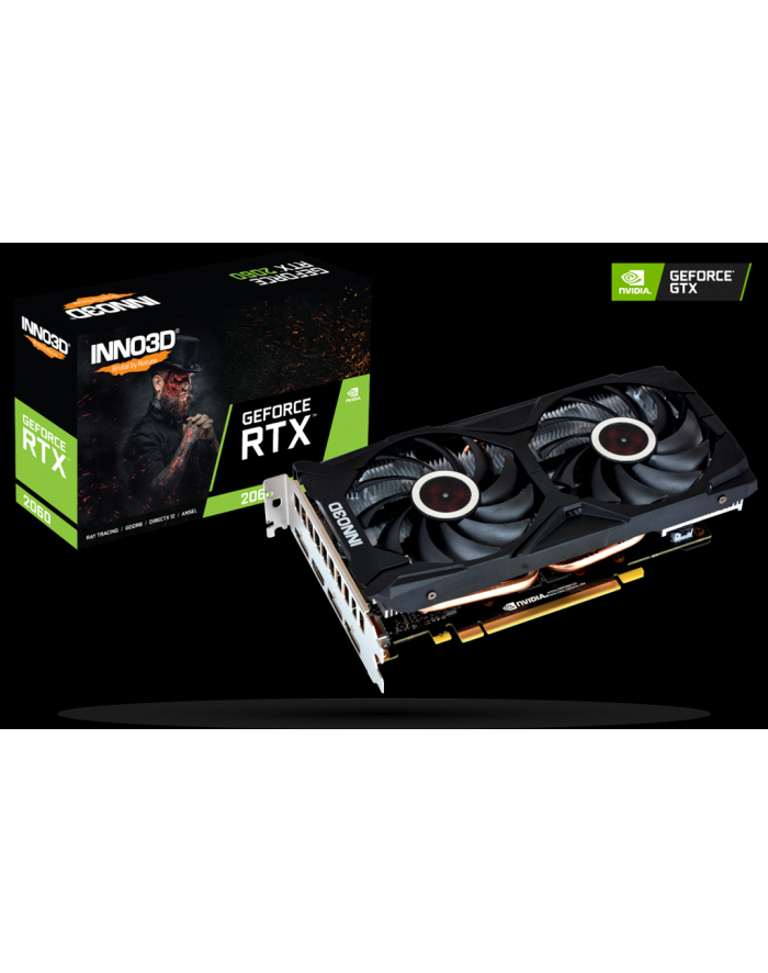 INNO3D N20602-06D6-1710VA15L Inno3D GeForce RTX 2060 Twin X2, 6GB GDDR6, HDMI, 3xDP główny