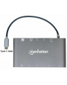 MANHATTAN 152808 Manhattan USB-C 3.1 multiport adapter -> HDMI/MiniDP/VGA/3x USB-A/USB-C PD/RJ45 - nr 11