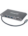 MANHATTAN 152808 Manhattan USB-C 3.1 multiport adapter -> HDMI/MiniDP/VGA/3x USB-A/USB-C PD/RJ45 - nr 16