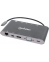 MANHATTAN 152808 Manhattan USB-C 3.1 multiport adapter -> HDMI/MiniDP/VGA/3x USB-A/USB-C PD/RJ45 - nr 19