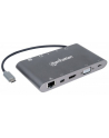 MANHATTAN 152808 Manhattan USB-C 3.1 multiport adapter -> HDMI/MiniDP/VGA/3x USB-A/USB-C PD/RJ45 - nr 2