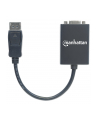 MANHATTAN 151962 Manhattan Konwerter adapter DisplayPort DP na VGA M/F 15cm aktywny czarny - nr 13