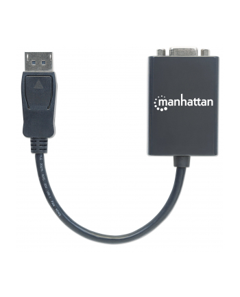 MANHATTAN 151962 Manhattan Konwerter adapter DisplayPort DP na VGA M/F 15cm aktywny czarny