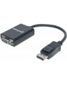 MANHATTAN 151962 Manhattan Konwerter adapter DisplayPort DP na VGA M/F 15cm aktywny czarny - nr 15