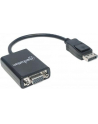 MANHATTAN 151962 Manhattan Konwerter adapter DisplayPort DP na VGA M/F 15cm aktywny czarny - nr 22